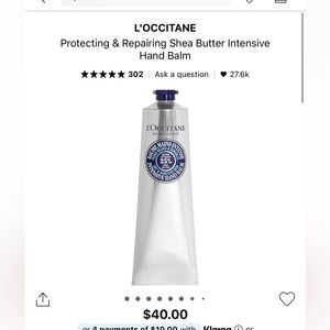 L'OCCITANE Shea Butter Hand Balm BRAND NEW NWT